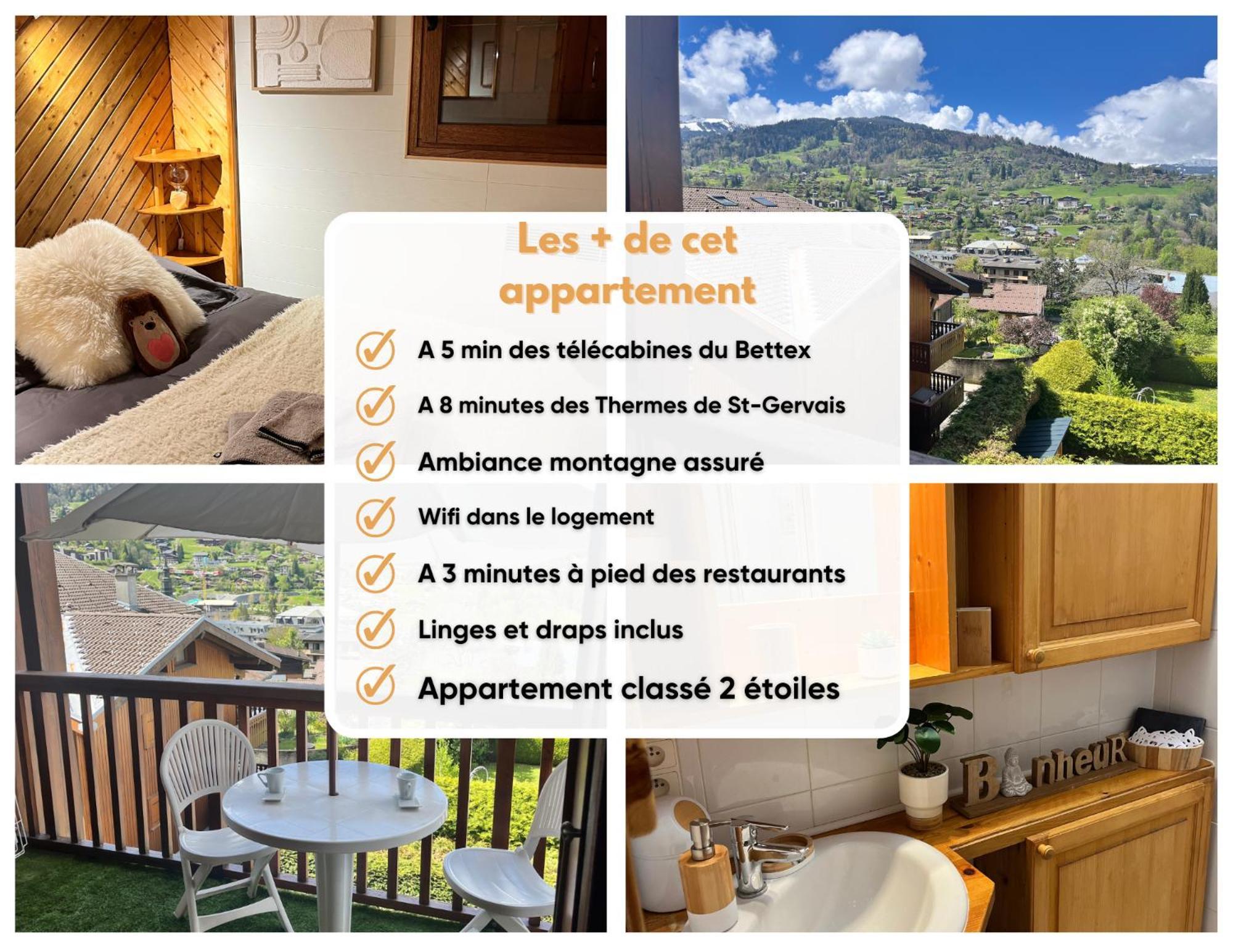 Ski Ou Thermes? Un Appt Cabine Avec Vue Magnifique Сен-Жерве-ле-Бен Екстер'єр фото